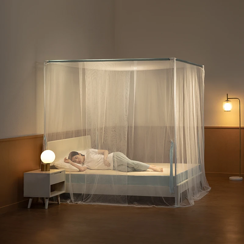 Medoga Romantic Removable Valance Iron Stands Frame Princes Girls Bedroom Mosquito Net Bed Canopy