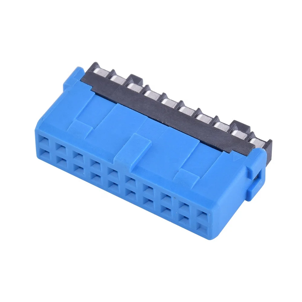 Welding Line Type USB 3.0 20 Pin IDC Connector Female Jack Port