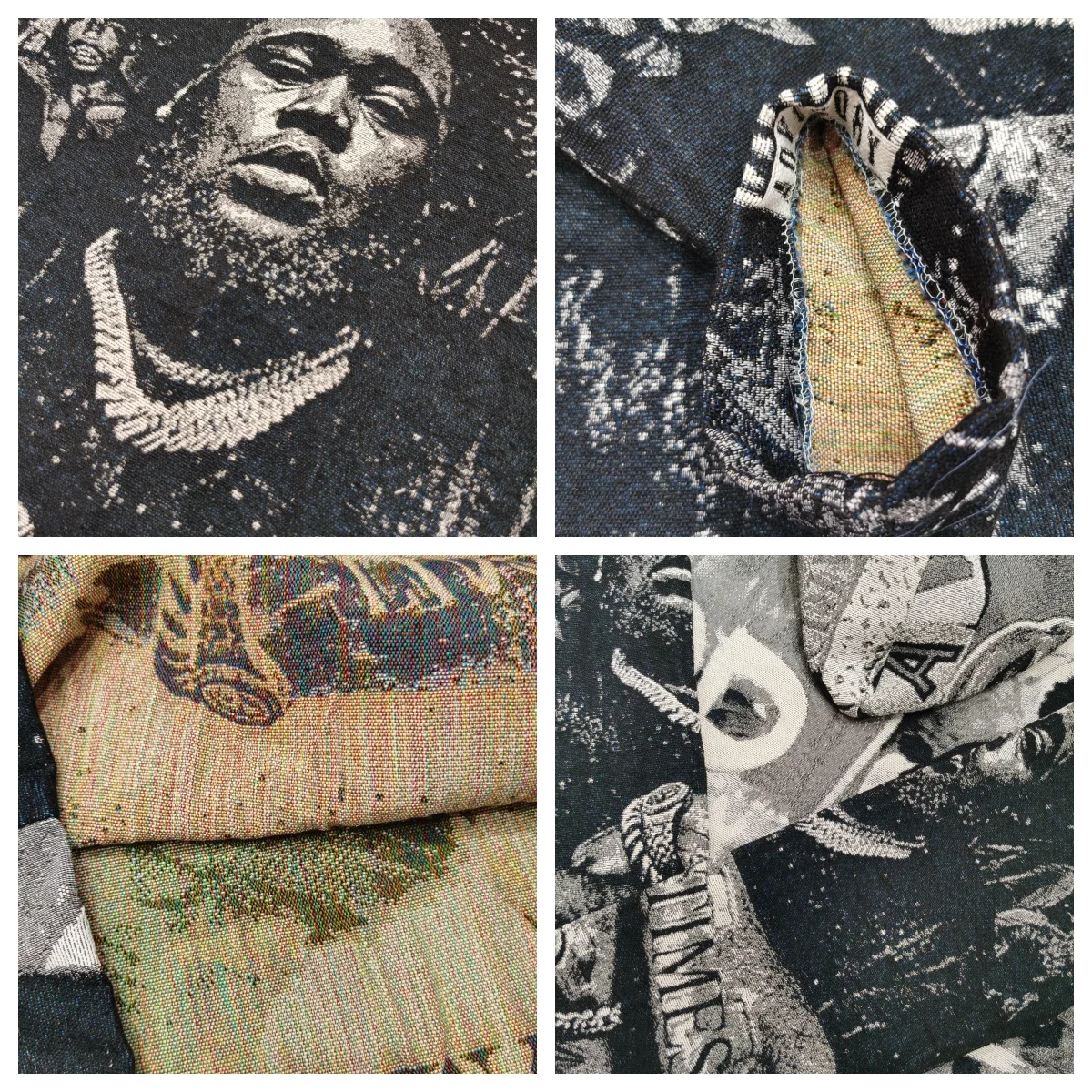 Factory Price Custom Hiphop Fashion Printed Jacquard Woven Tapestry Blanket Hoodie Streetwear for Men