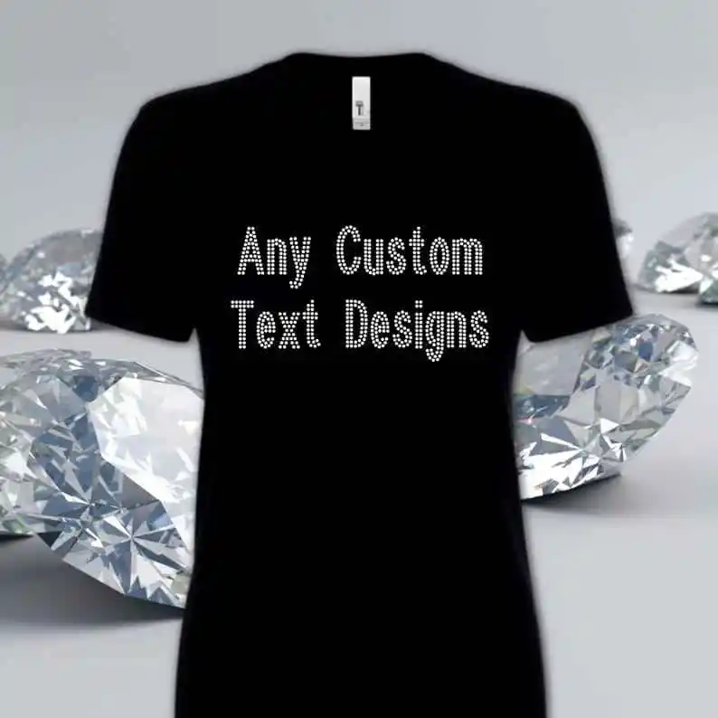 Custom logo Manufactures color skull rhinestones cotton t shirt man clothing t shirt with rhinestone transfer t-shirt for summer