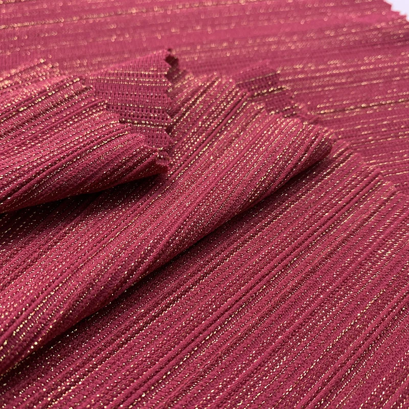 Hot selling rib lurex  Fabric for swimwear