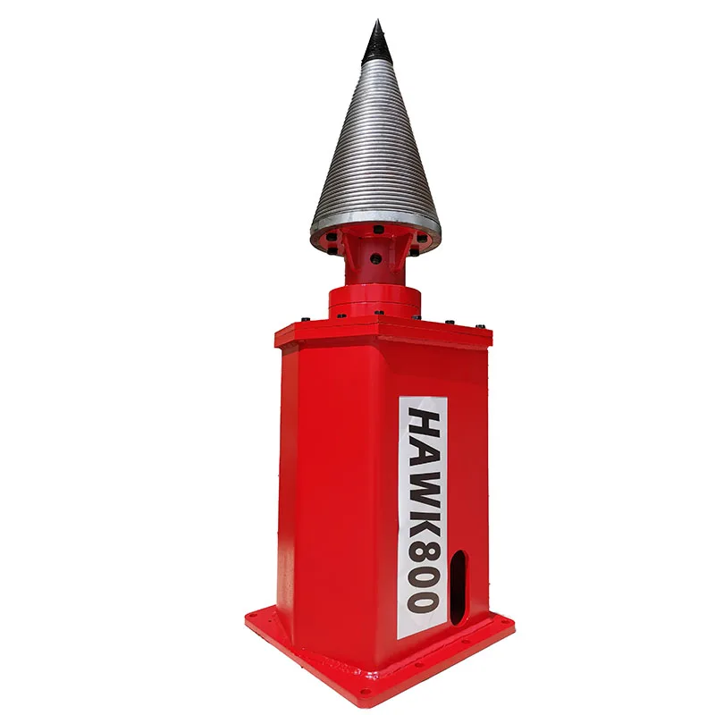 Factory Customized Hydraulic Screw Cone Log Splitter for Excavator Skid Steer Backhoe Loader