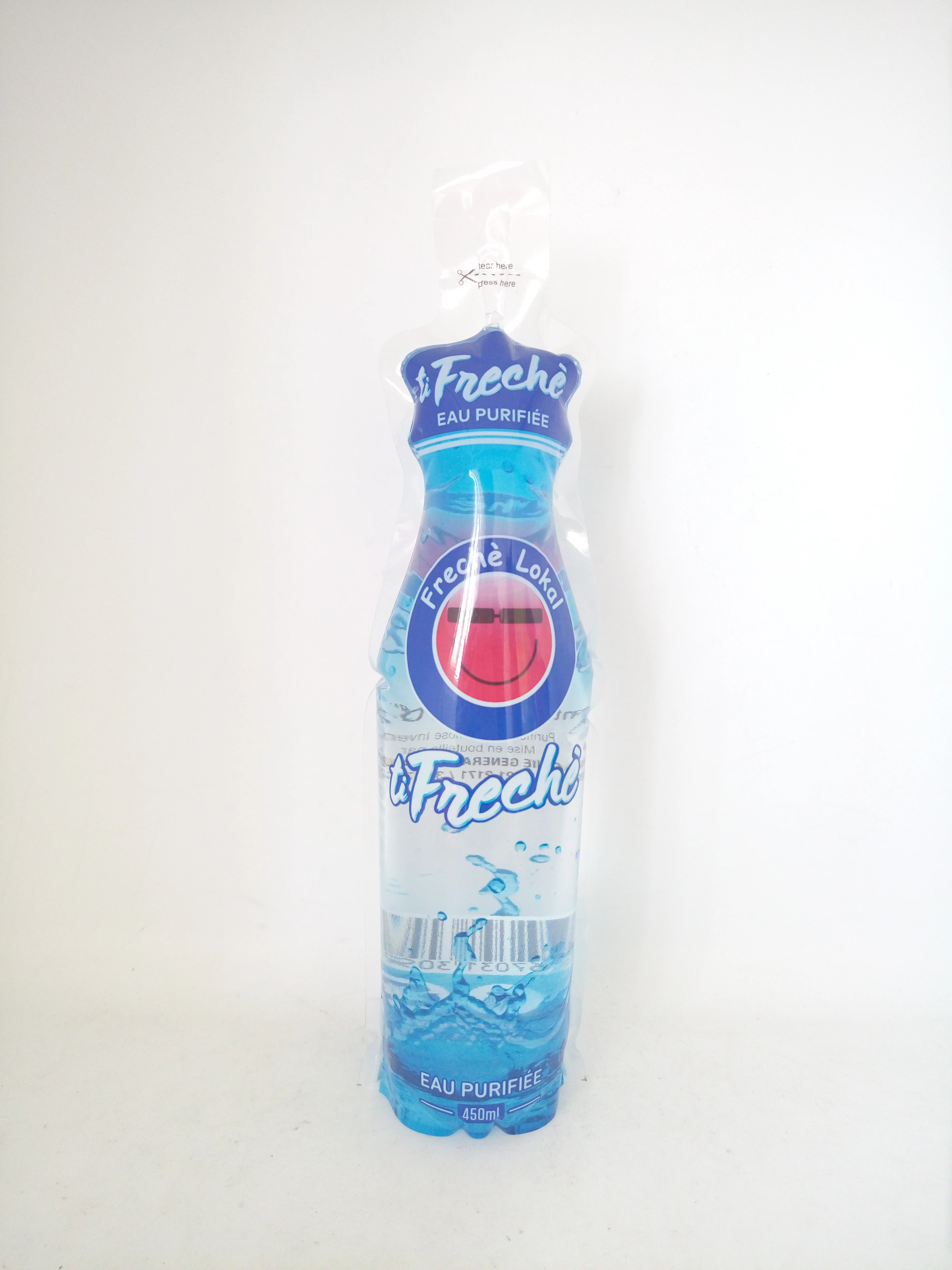 
500ml bottle shaped pure drinking water sachet 