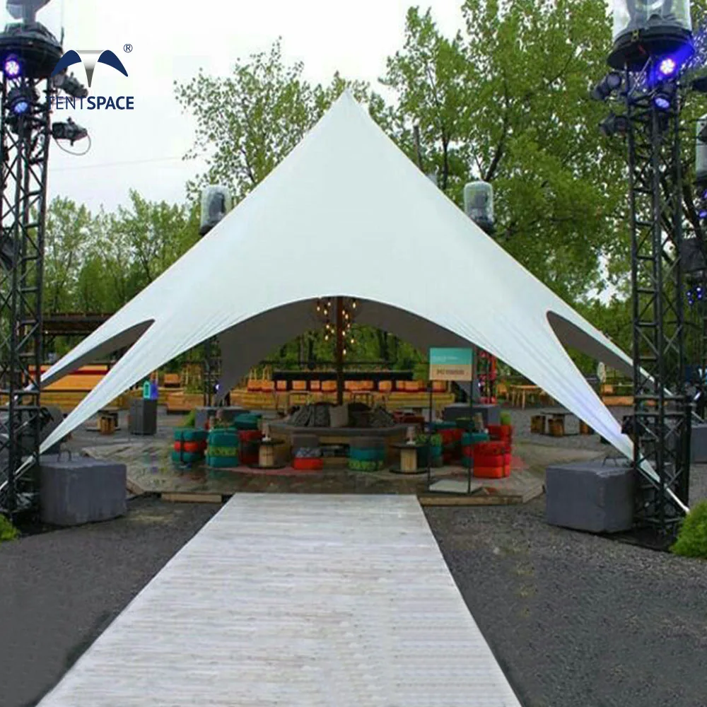Походная палатка Tenda Da Campeggio в форме звезды непромокаемая тканевая однополюсная со