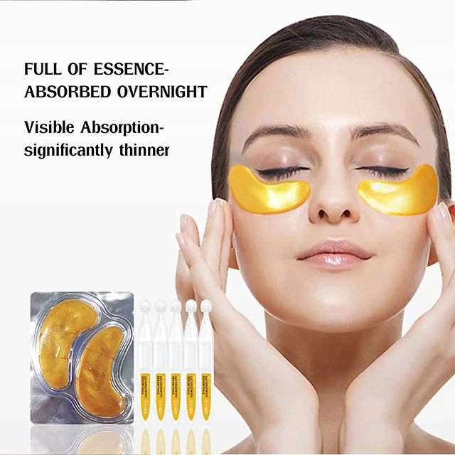 Новинка, набор для дизайна, патч-маска, Антивозрастная маска с логотипом клиента, коллагеновые 24K золотые увлажняющие маски для глаз для женщин