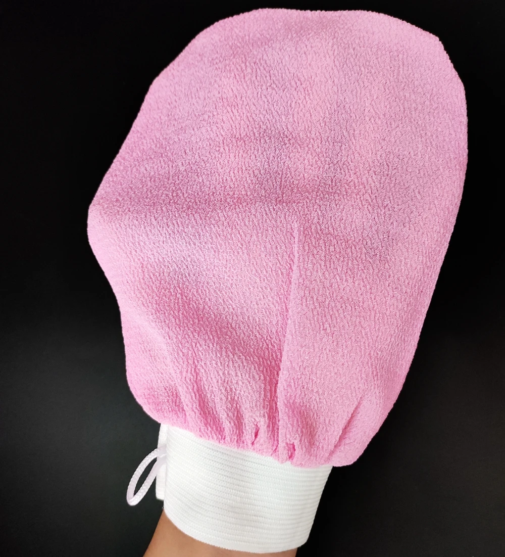 2022 hot Moroccan Hammam Turkish Viscose Silky Body Scrub Exfoliation Men WomenScrubbing Silk mitt Bath Glove Exfoliating Gloves