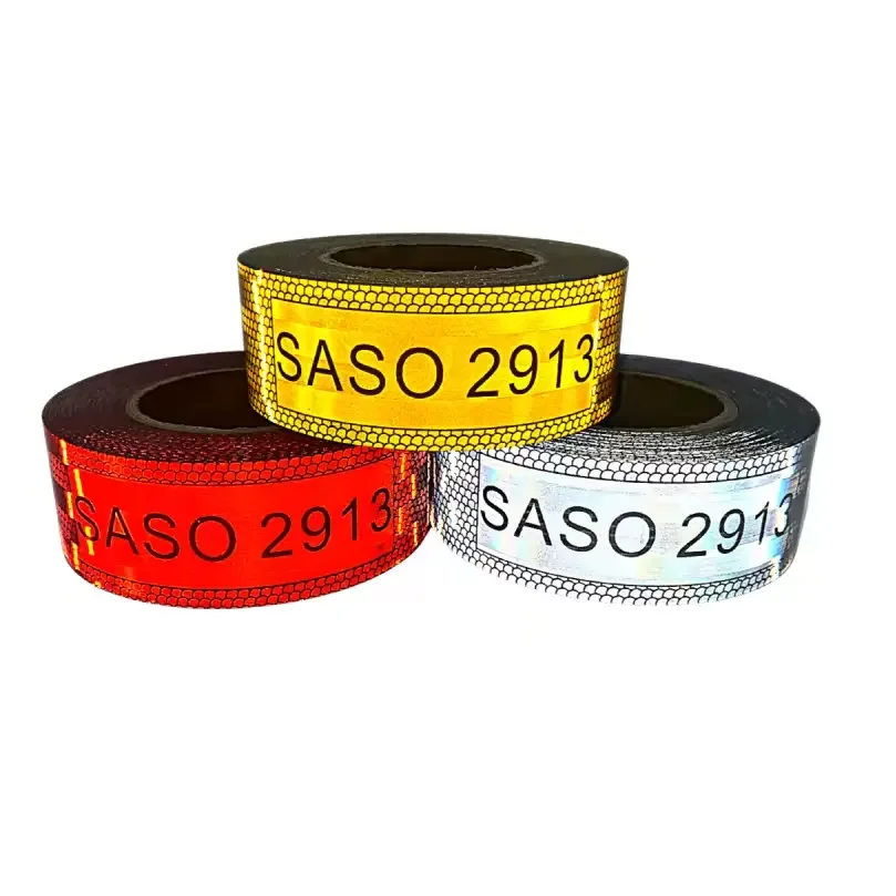 Saudi Arabia aluminized high-gloss reflective car sticker SASO 2913 warning reflective tape