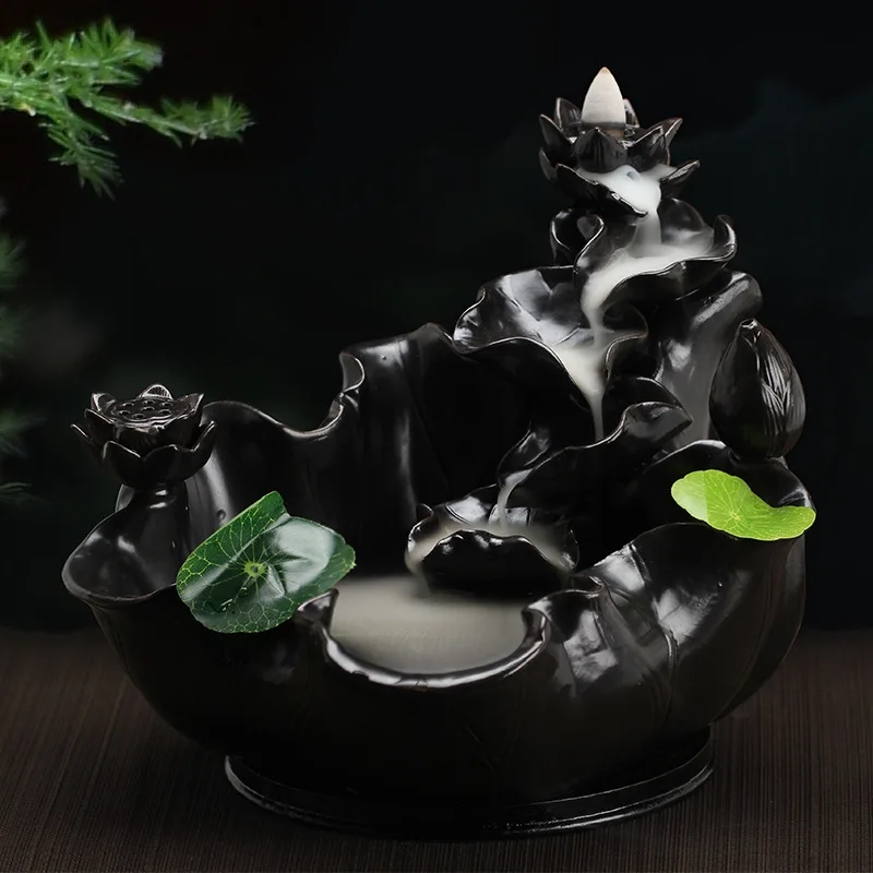 
Back flow censer wholesale ceramic crafts creative censer ornaments incense factory direct sales incense holder wax burners 