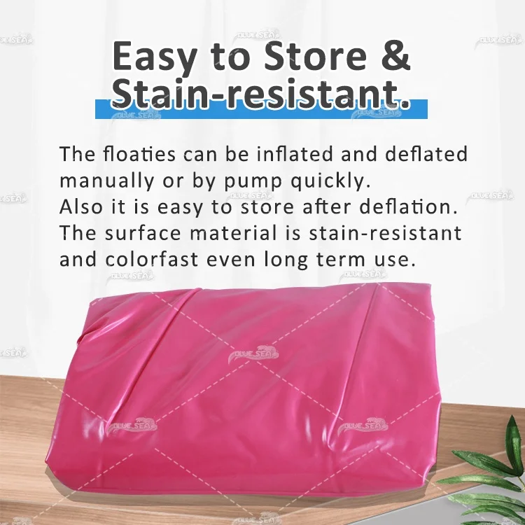 BS-f190 4-6 people inflatable pvc water tanning pool lounge float for camping on the water with net stripe floating bed