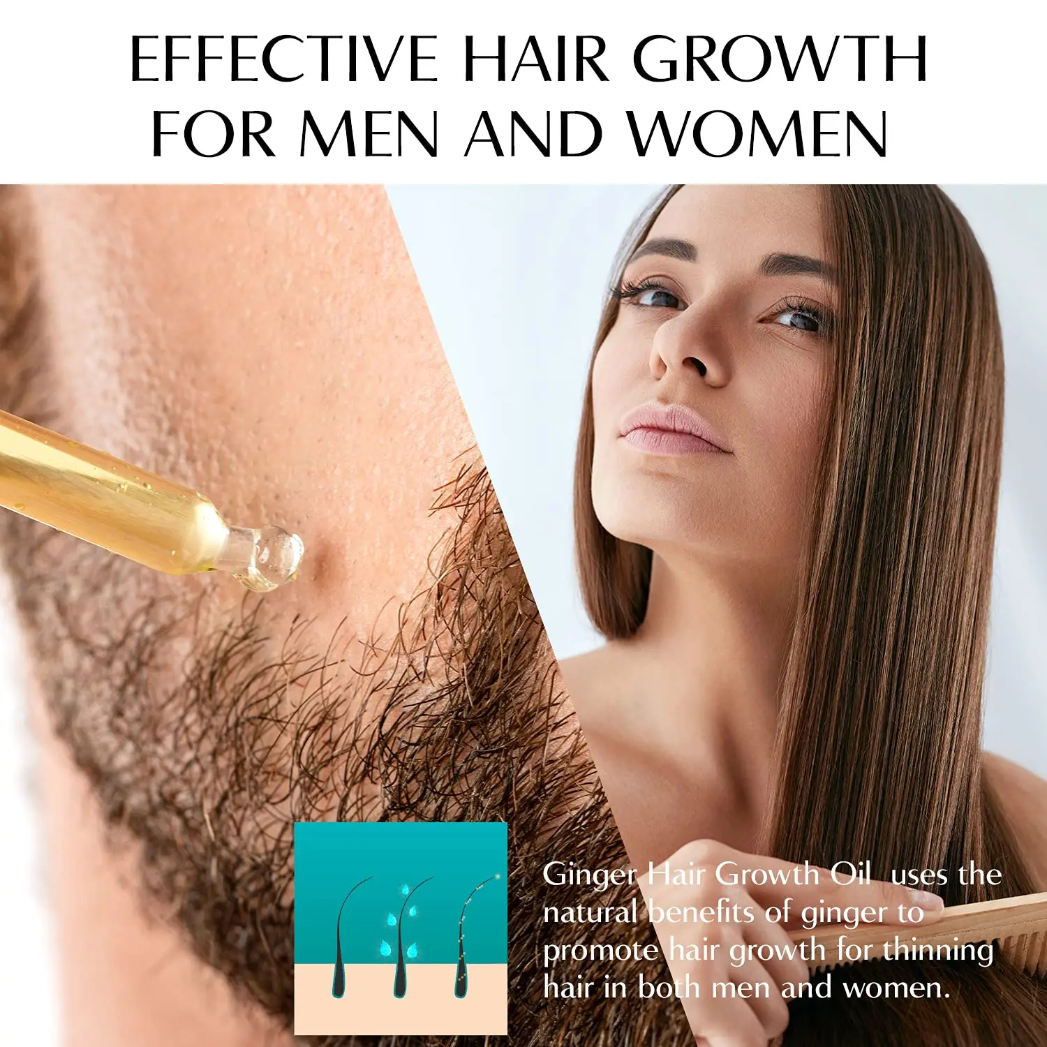 OEM ODM private label natural organic hair care Hair Loss growth testament serum Ginger hair growth oil