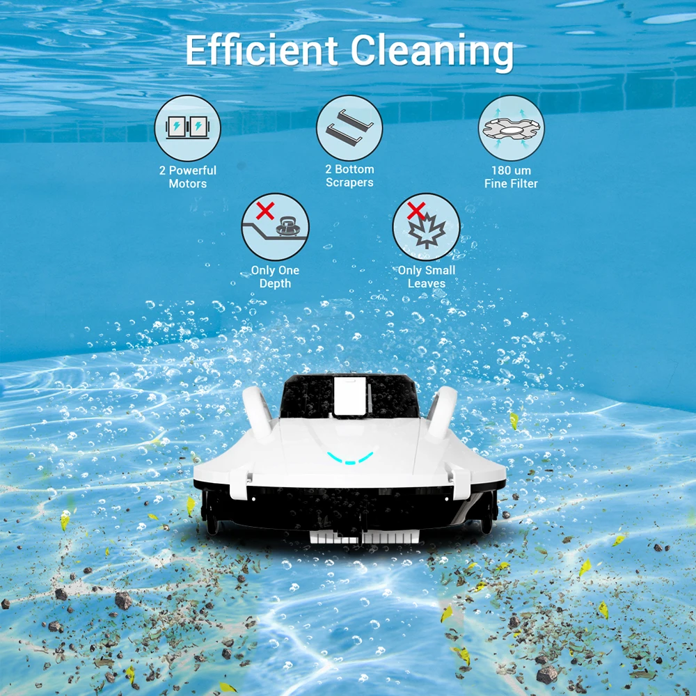 Smart Pool Leaf Vacuum 80sqm Pool Filter Cleaner Above ground