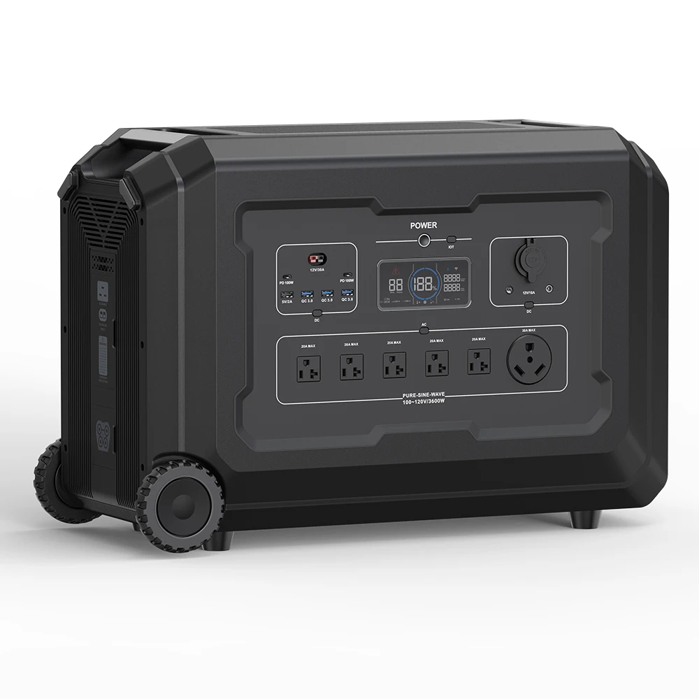 SOUOP S3 OEM Competitive Price Emergency Lithium Battery  Portable Power Station LiFePO4 3600W Powerstation Fast Charging