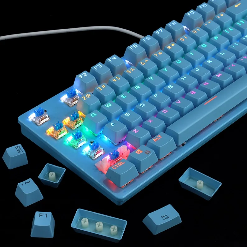 Custom Portable 60% Wireless Gaming 61 Keys Mechanical Keyboard RGB Wired Gaming Mechanical Keyboard