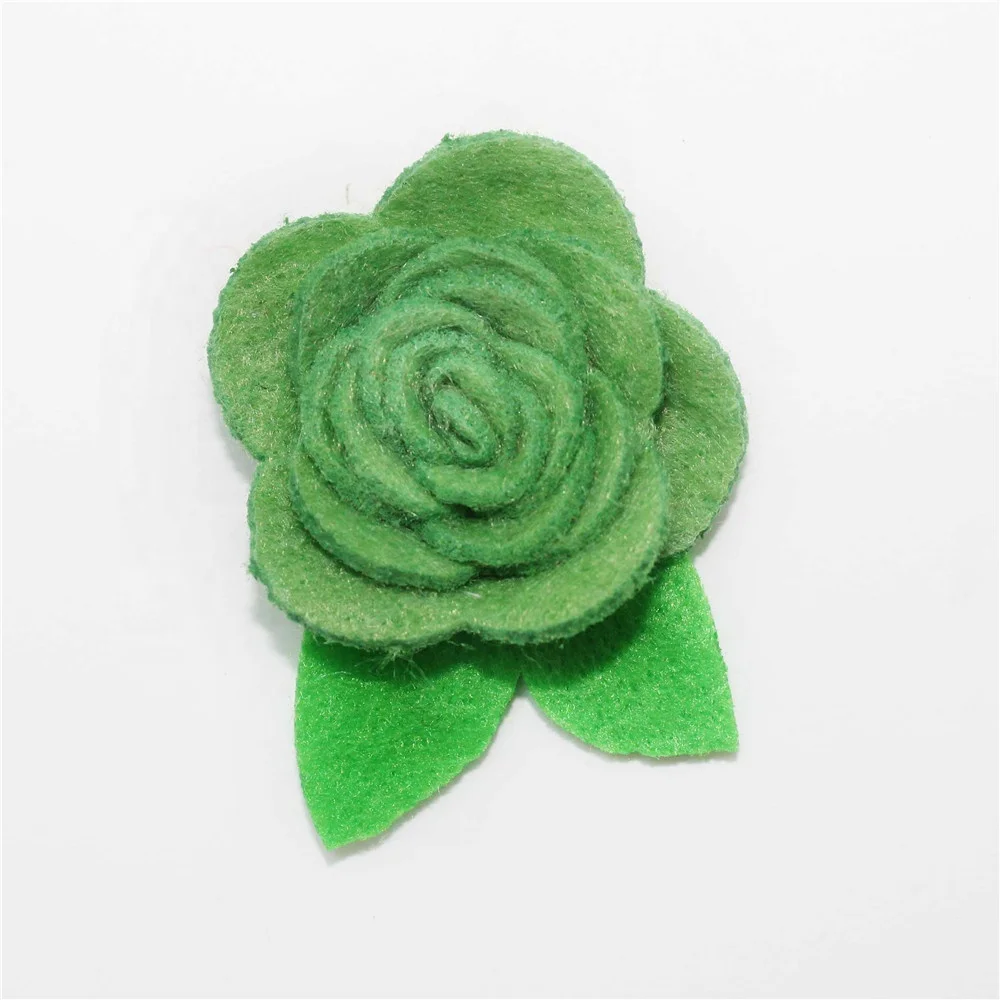 
Wholesale Garment Accessories Artifical Handmade Craft Fabric Felt Rose Flowers 