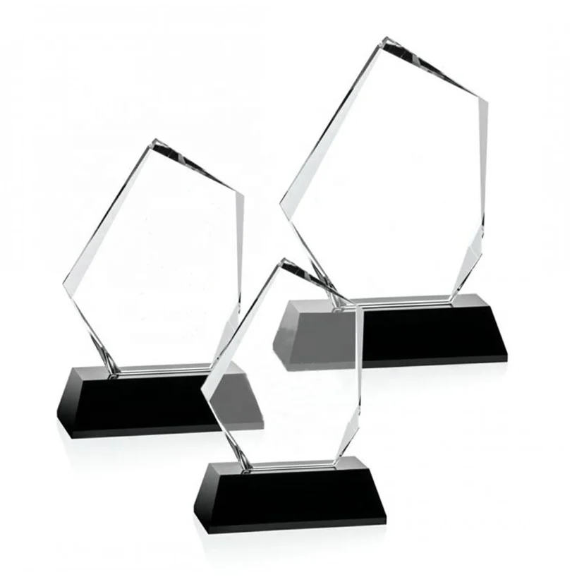 Ice Peak Wholesale K9 blank Crystal glass award trophy custom 3d laser Engrave Crystal Glass trophy plaques