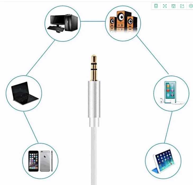 1m 3FT AUX Cable for car 3.5mm L to Headphone jack Adapter Male Audio Cord Aux Splitter Earphones Cable IOS for iphone 6 7 8 12