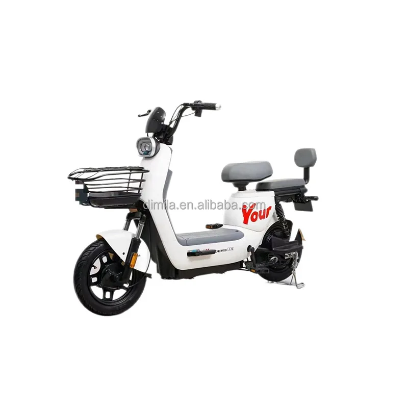 Тандемный Электрический велосипед для отдыха с двигателем высокой мощности корзина покупок вакуумной шиной спереди умный электрический двухколесный