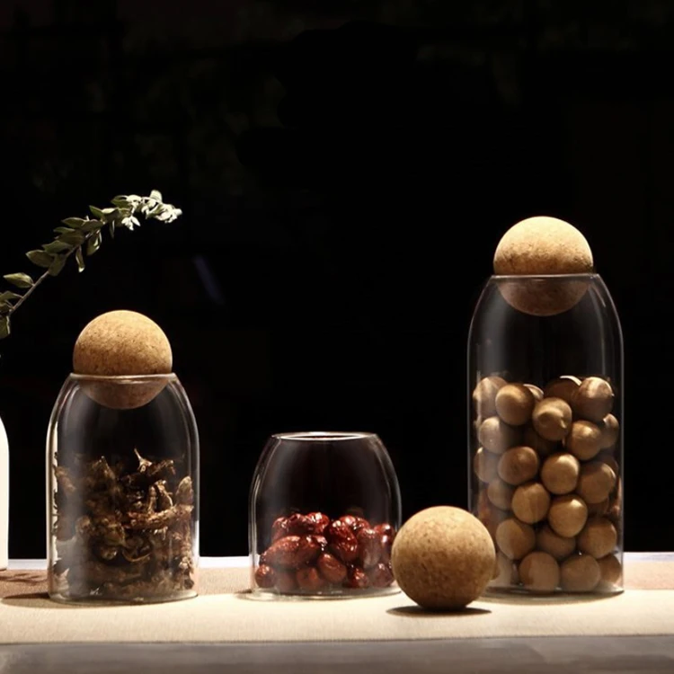 500ml 800ml 1200ml Glass Storage Bottle With Lid Kitchen Glass Storage Jar