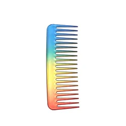 Hair Styling Wide Tooth Comb Electroplating Gold Plastic Anti-static Men Hairstyle Detangling Comb Oil Head Comb For Barber Shop