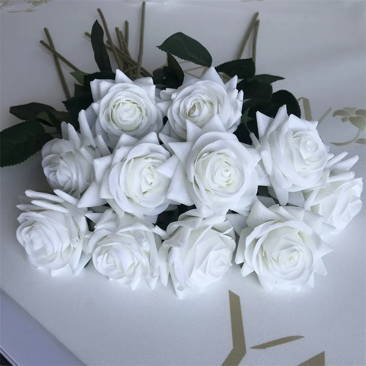 YC 2902  centerpiece flower real touch artificial roses latex decorative flowers for decoration wedding artificial