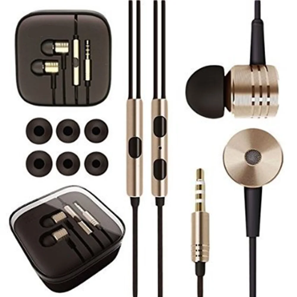 100% original Mi3/4 Earphone Piston Basic Version In-Ear 3.5mm with Mic Wire Control For xiaom hone Samsung Redmi Earphone