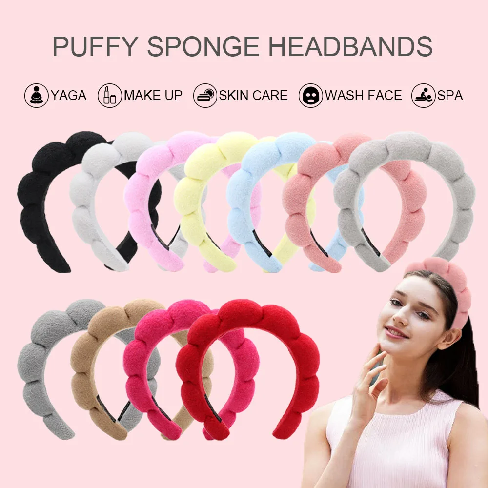 Fashion Women Twisted Knot Makeup Headband Terry Cloth Lady Hair Accessories Sponge Spa Headbands for Washing Face