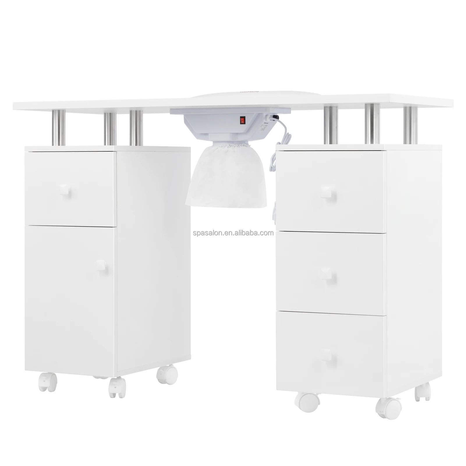 Flash sale Black Nail table with cleaner nail Spa simple modern manicure table in China