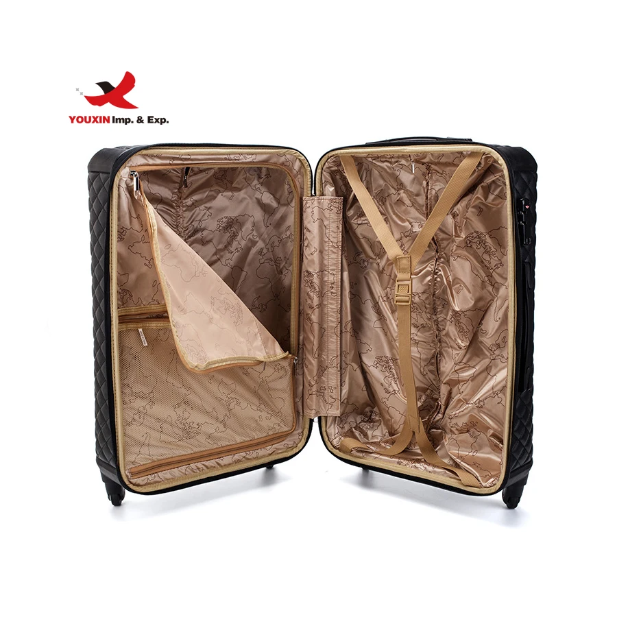 Wholesale Luxury designer custom logo print trolley pu leather travelling bags sets travel suitcases luggage