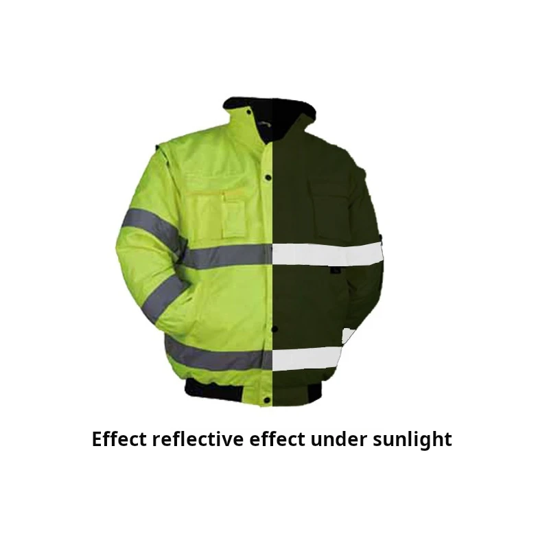 Removable construction Protective Long Sleeve Windproof and warm Workwear Shirts Custom Logo Reflective Safety Work jack