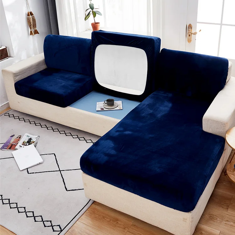 Новое поступление, плюшевые нескользящие ремни, защита мебели, современный Одноместный Бархатный Чехол для дивана