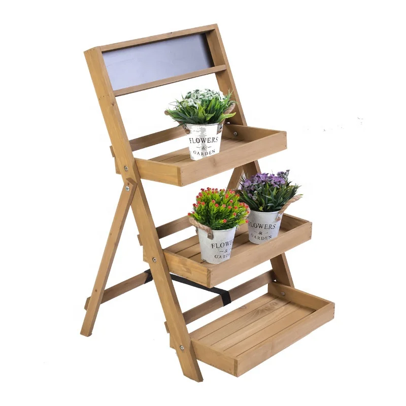 Outdoor gardening 3 Tier Planter flower pot Shelf Decorative Garden Plants Stand planter box
