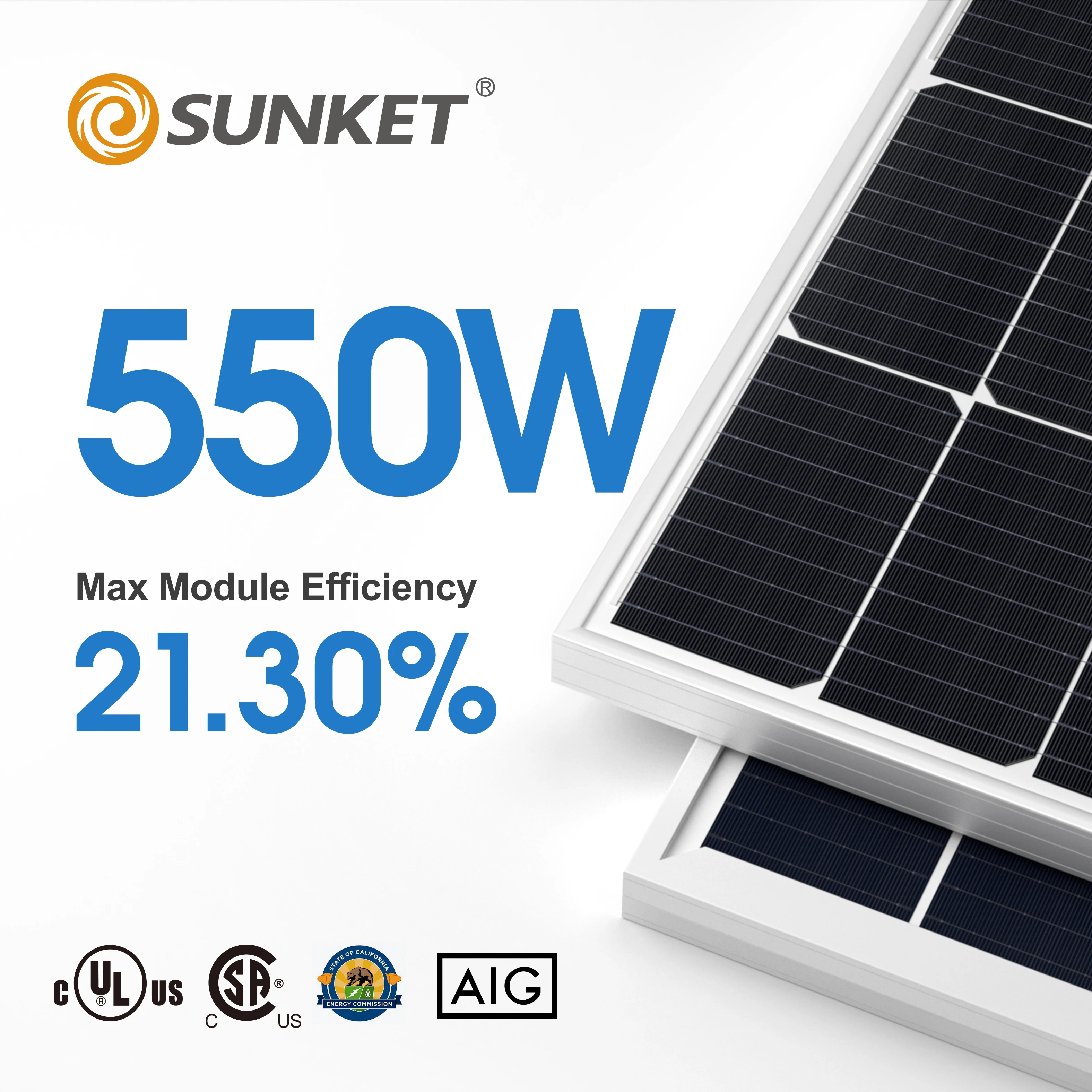 Sunket Thailand Factory Bificial Mono 550w Solar Panels In Thailand Solar Panel China Price 550w Solar Panel Haiti