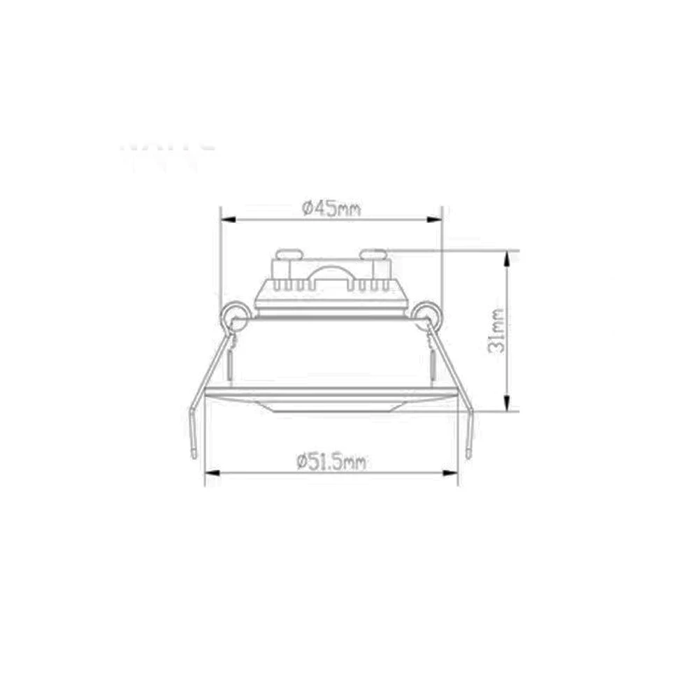 Recessed LED Downlight Cut Size 45mm DC12V low voltage Mini Spot Light 1W 3W