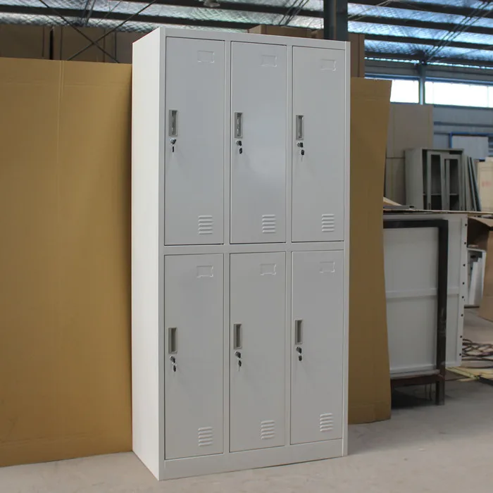 Factory directly bedroom wardrobe 6 door multi-purpose steel locker cabinet