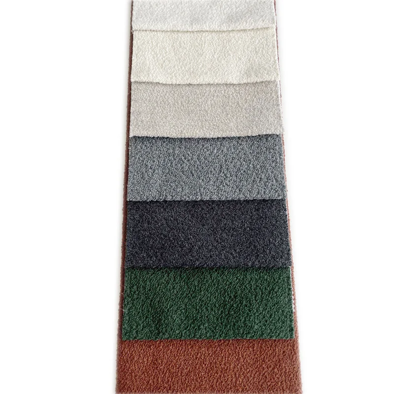 High Quality Imitation Lambs Poly Wool Boucle Fabric Upholstery for Furniture Textile
