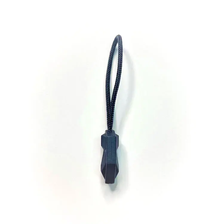 Wholesale fancy TPU design custom black zipper pull head clothing zipper puller rubber