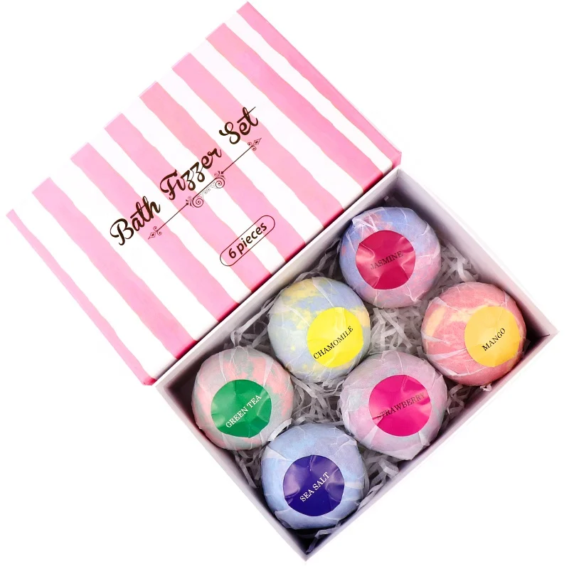 
Oem Private Label Custom Packing Bath And Body Super Fizzy Homemade Individually Wrapped Organic Bomb Bath Fizzies 