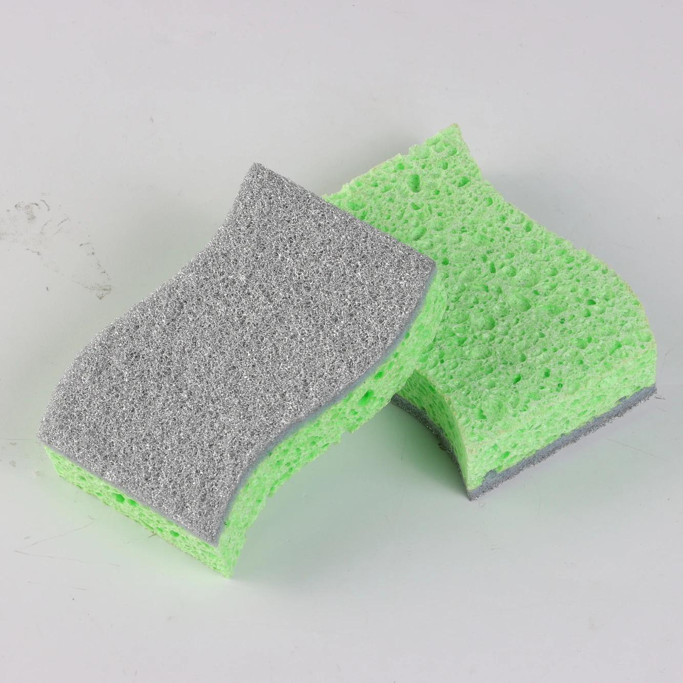 Супер Горячая оптовая продажа Красочные Желтые Нейлоновые Целлюлозные кухонные губки для очистки Салфетки