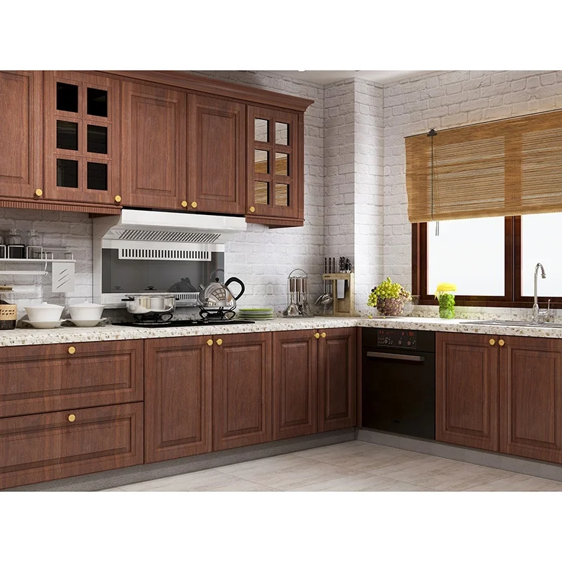 Vietnam Cheap buy kitchen cupboards kitchen cupboard set cabinet simple cupboard design RTA solid wood kitchen cabinets