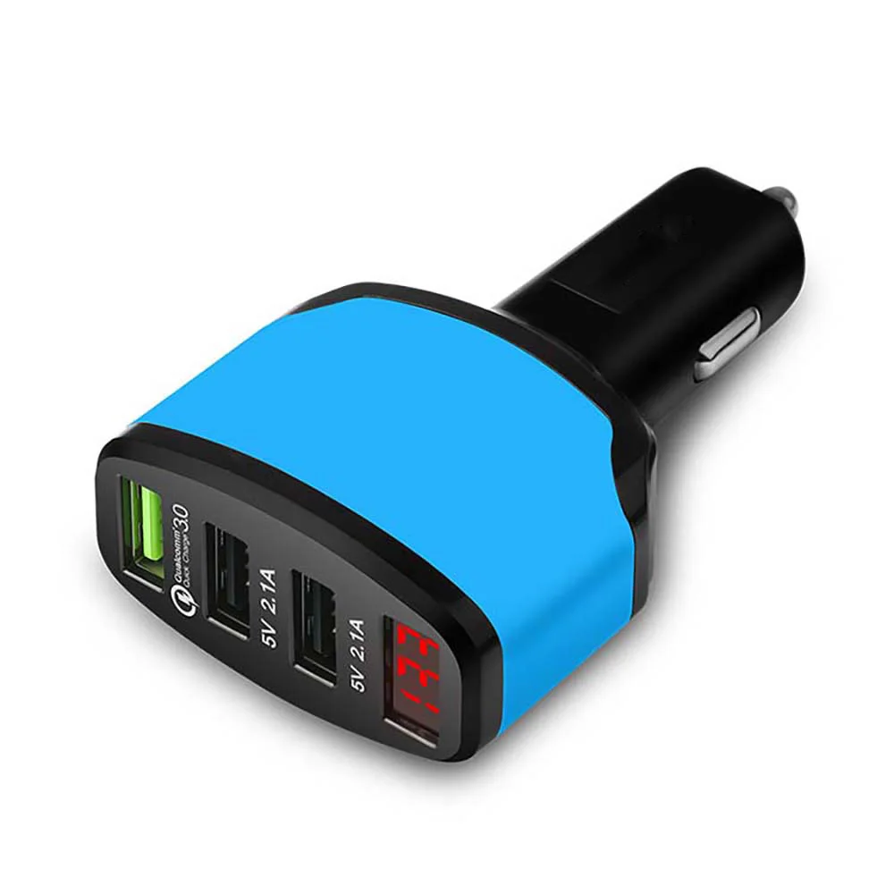 Умное автомобильное зарядное устройство qc3.0 с 3 usb-портами