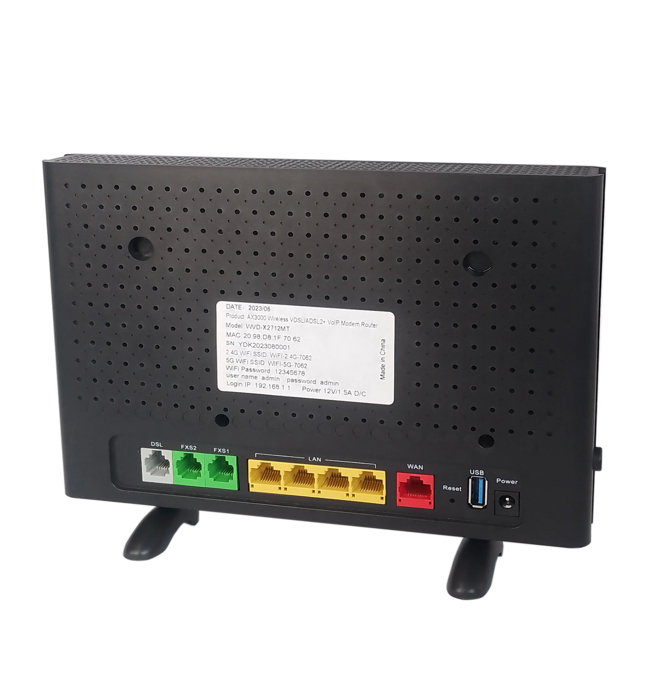 Модем AX3000 VDSL интегрированный / VoIP wireless AP WiFi 6 гигабитный двухдиапазонный xDSL для широкополосного удаленного офиса