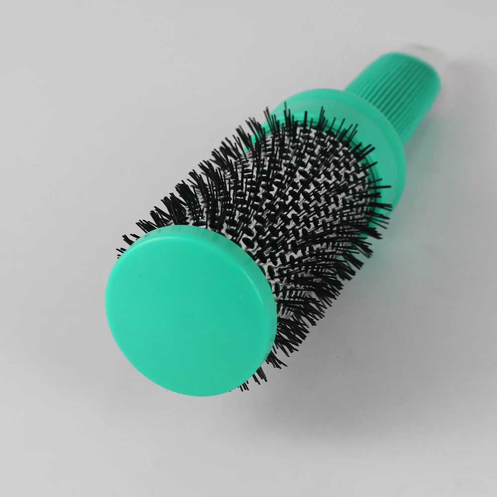 Wholesale Professional Round Aluminum Tube Brush Hair Anti-static Portable Soft Handle Hair Brush Hair Brush