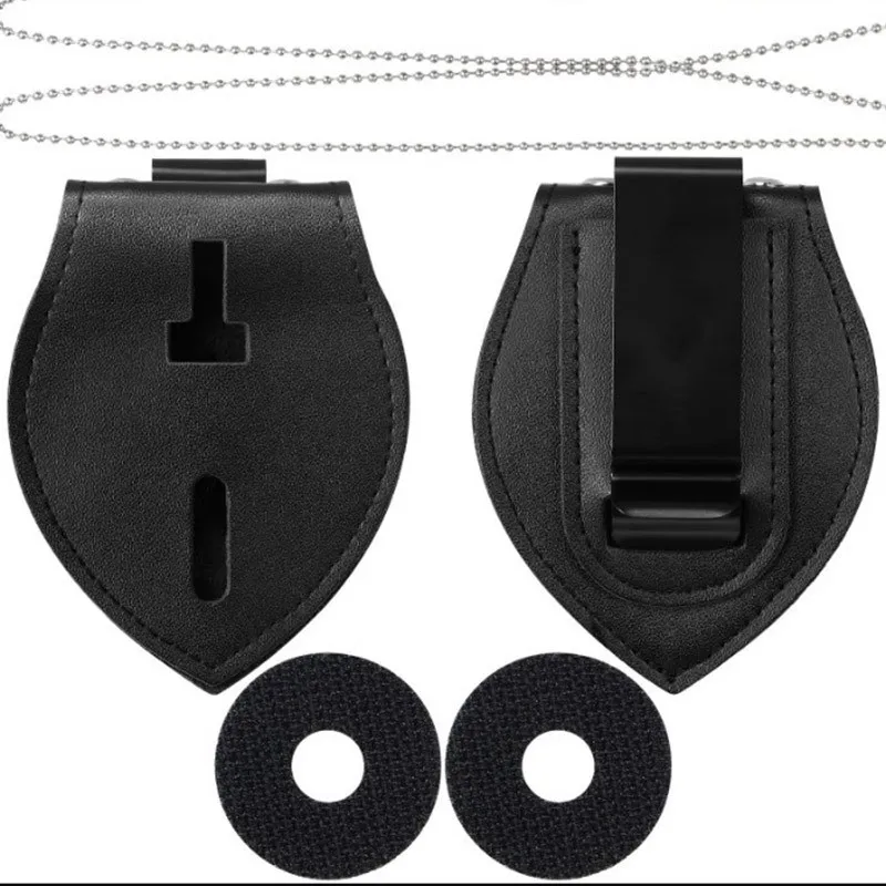 Factory Direct Sale PU Leather Badge Holders Custom Badge Holder ID Badge Holder with Logo