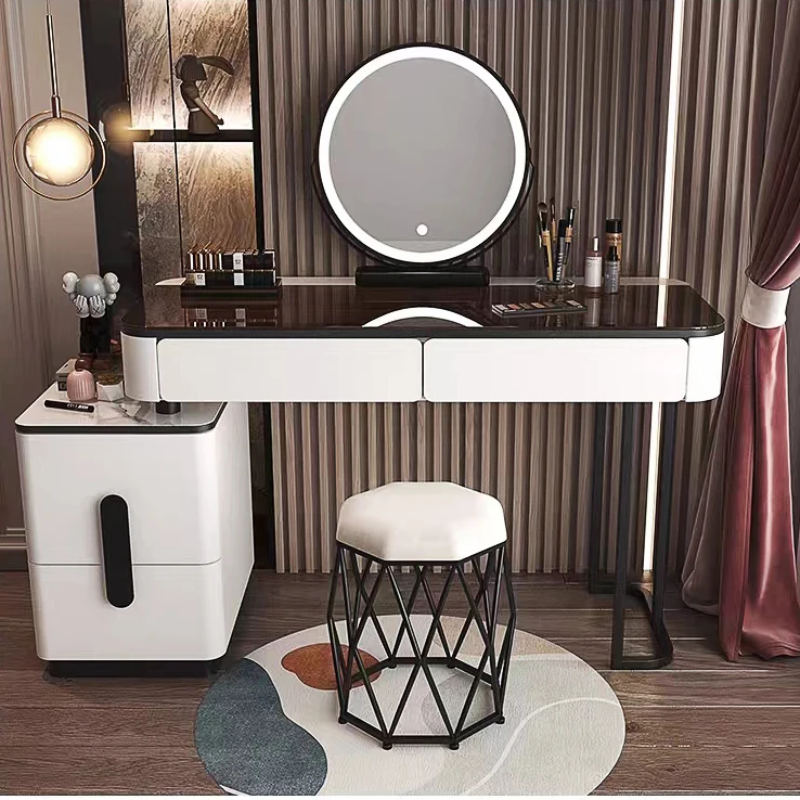 Luxury Bedroom Dressing Table Household Cabinet Makeup Table Modern Simple Makeup Table With Smart Mirror