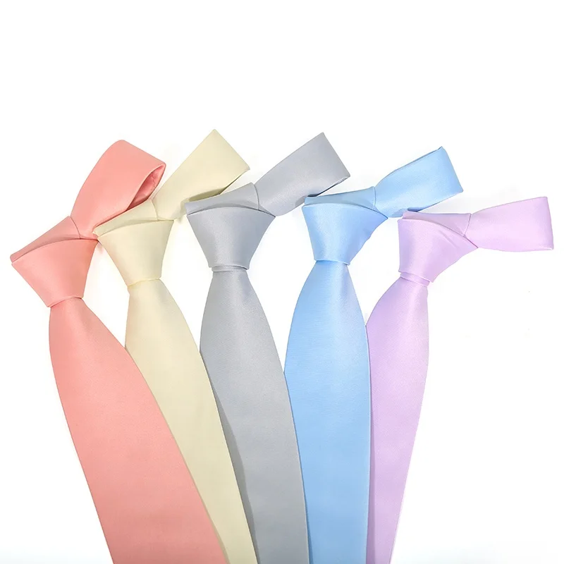 Wedding Cravat  For Men Solid Colors Necktie Gold Tie For Men
