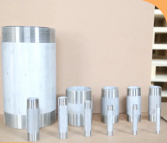 
304/304L and 316/316L Stainless steel Pipe Fittinga Threaded Nipple and welded pipe socket connectors 