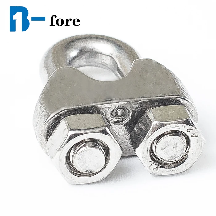 
304 Stainless Steel Wire Rope M4 U Bolt Clip Type m3 clamp for wire rope 