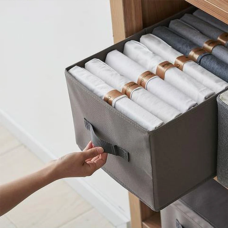 Home Foldable Non Woven Fabric Cute Organizer Small Toy Storage Box With Lids