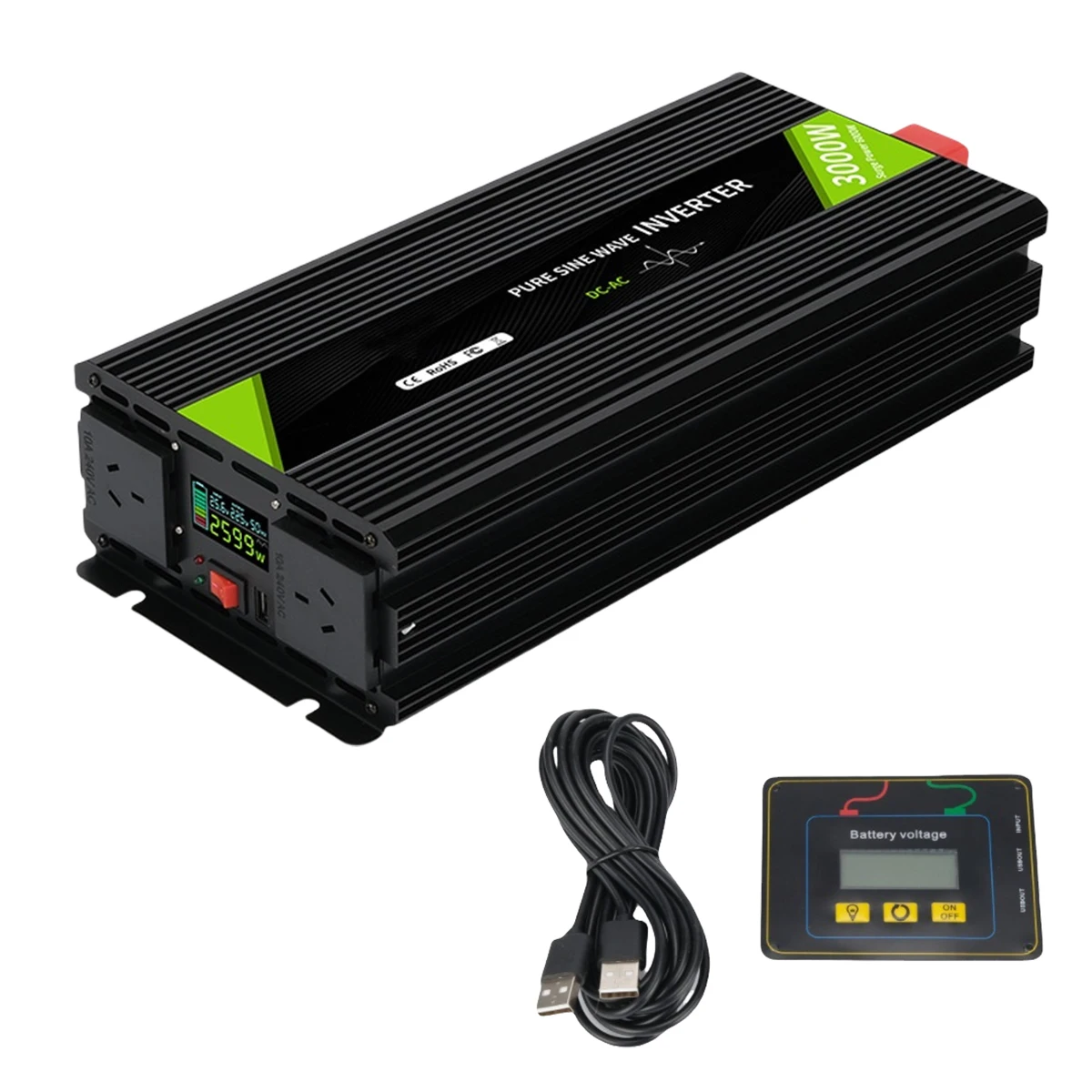 MYAMI 3000W DC 12V 24V 48V to AC 220V Rated Power Peak power 60000W Pure Sine Wave Power inverter