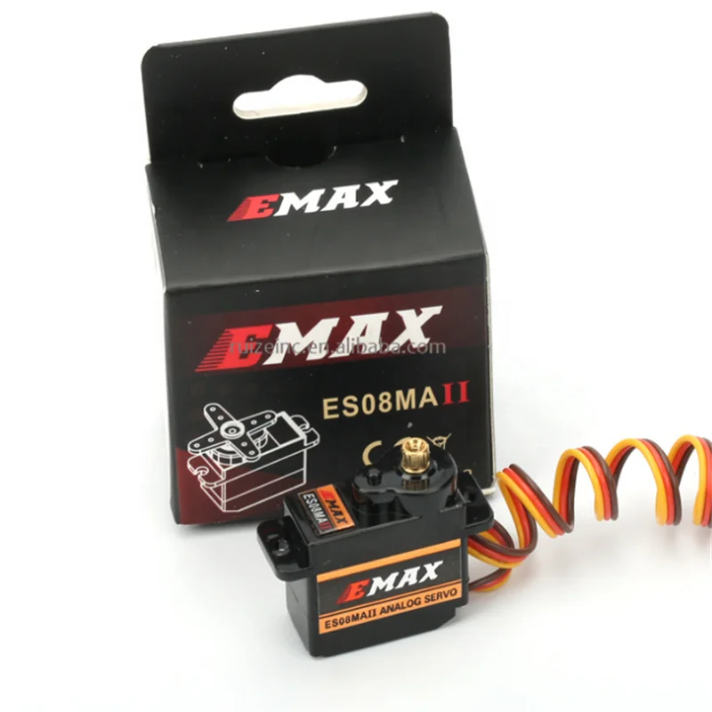 Оригинальный EMAX ES08MAII 12g мини металлическая Шестерня Аналоговый сервопривод ES08MA II для радиоуправляемой машины лодки вертолета самолета робота